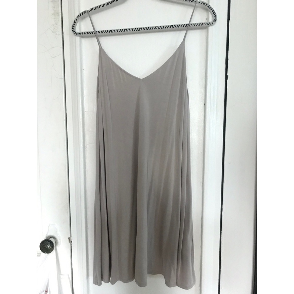 H&M greyish beige slip dress